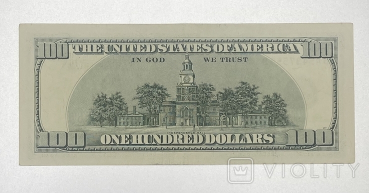 100 долларов 1996 отсутствует зеленая печать, фото №4