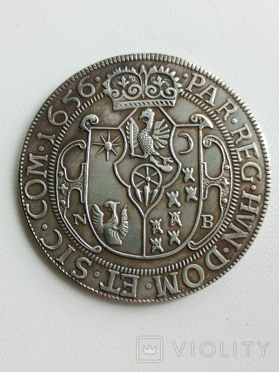 1 Талер 1656 год Княжество Трансильвания копия, фото №3