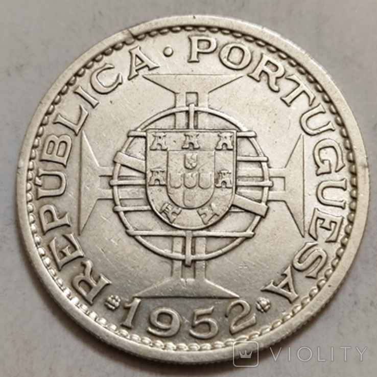 Португальська Ангола 20 ескудо 1952 р., фото №3