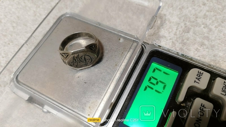Перстень з Ініціалами 18-19 ст. Срібло ., фото №4