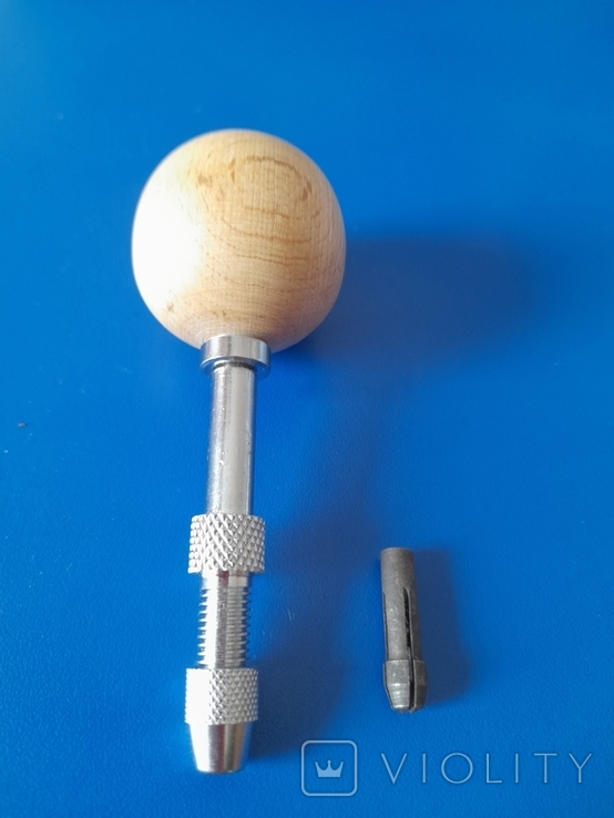 Цанговая ручка 0-2.6 мм 95 мм поворотная круглая ручка (Дерево), фото №2