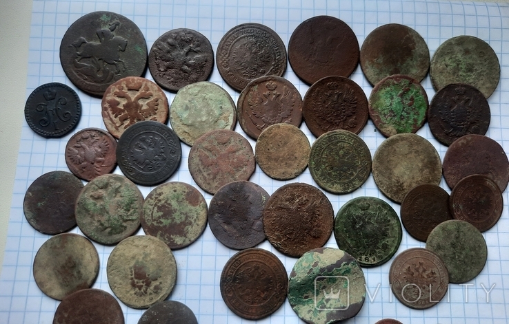 Мідні монети 40 шт, фото №6