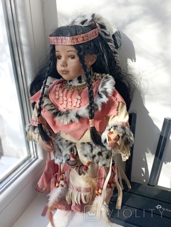 Індійська порцелянова лялька Індіанка порцелянова лялька Німеччина, фото №7