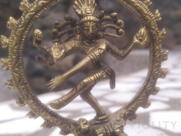 Индийская Богиня Шива бронза коллекционная статуэтка, фото №7