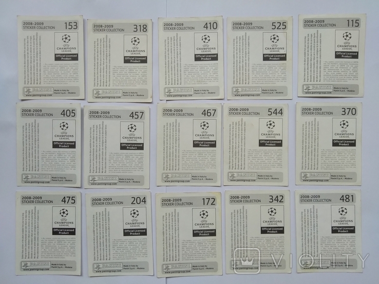 Футбольні картки Panini Ліга Чемпіонів 2007-2008,2008-2009,EURO2008 103шт., фото №3