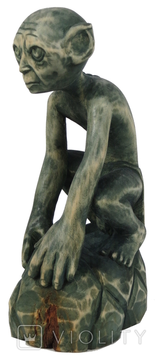Голлум из к/ф Властелин Колец, Хоббит деревяная статуэтка ручной работы, фото №4
