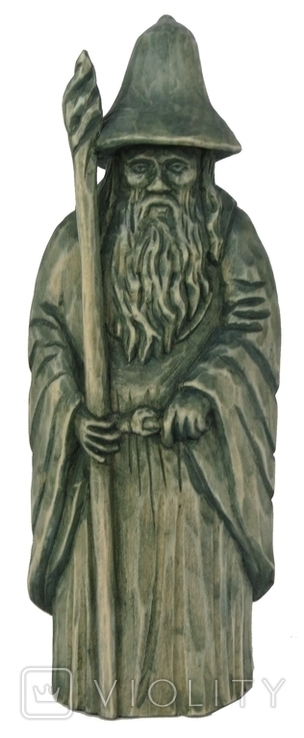 Гэндальф из к/ф Властелин Колец, Хоббит авторская статуэтка из дерева ручной работы, фото №2