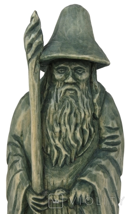 Гэндальф из к/ф Властелин Колец, Хоббит авторская статуэтка из дерева ручной работы, фото №9