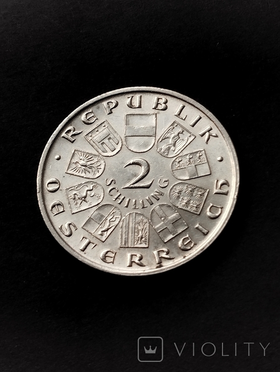 Австрія 2 шилінга 1928 "Шуберт" срібло, фото №3