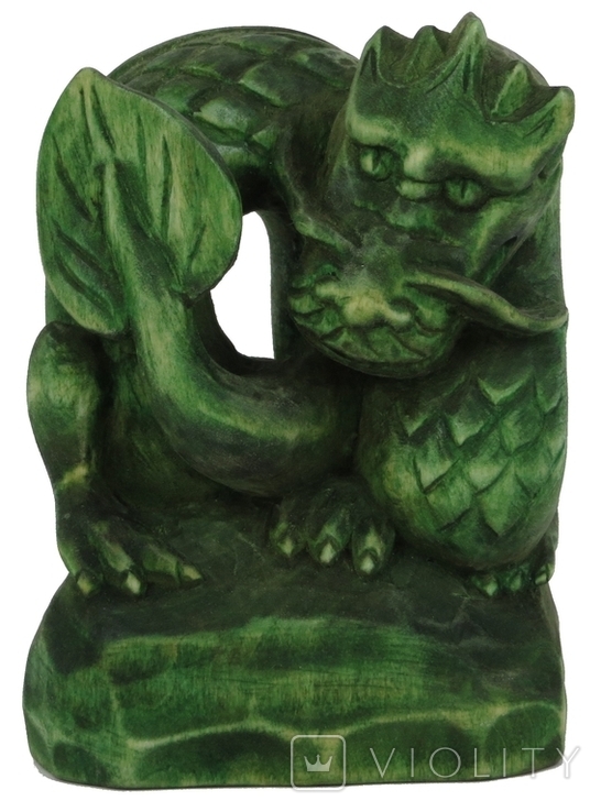 Статуэтка ручной работы Зеленый Древесный Дракон символ 2024 года, фото №2