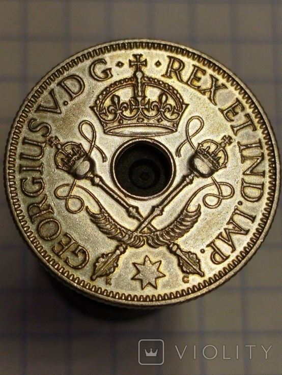 Британский шиллинг Новая Гвинея серебро 1945 года, фото №3