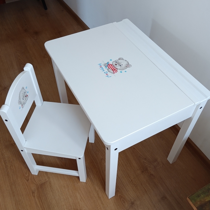 Стіл-пенал та стілець IKEA з росписом, фото №2