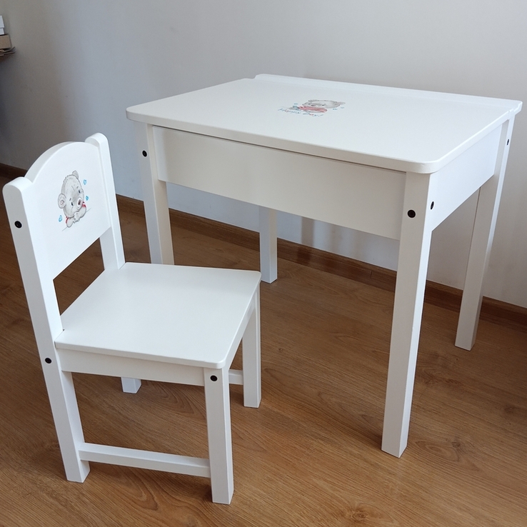 Стіл-пенал та стілець IKEA з росписом, фото №3