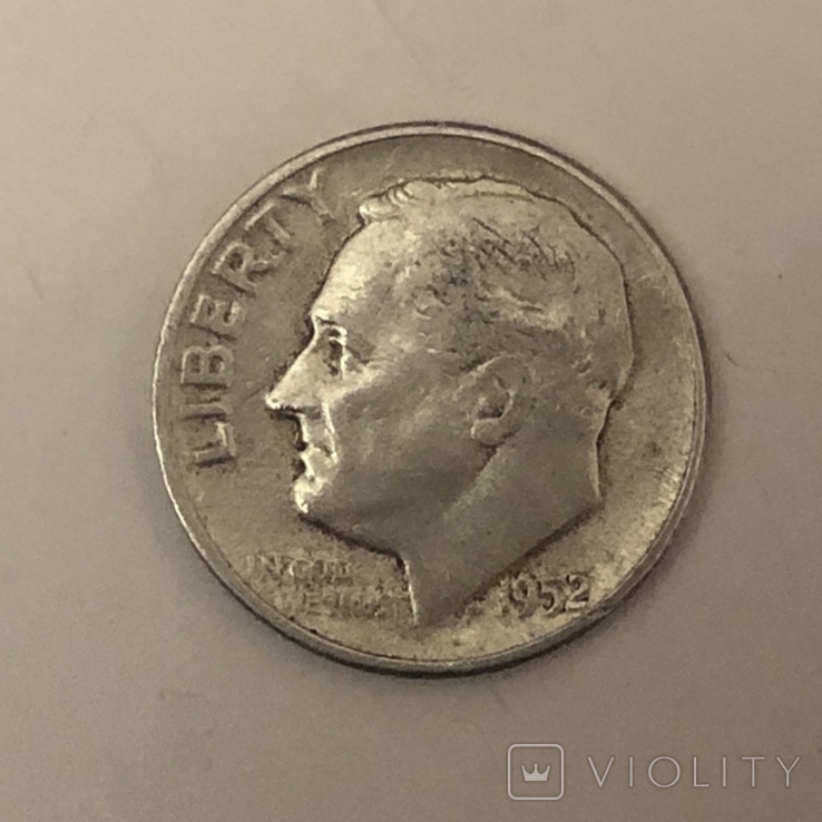 10 центів США 1952, фото №2