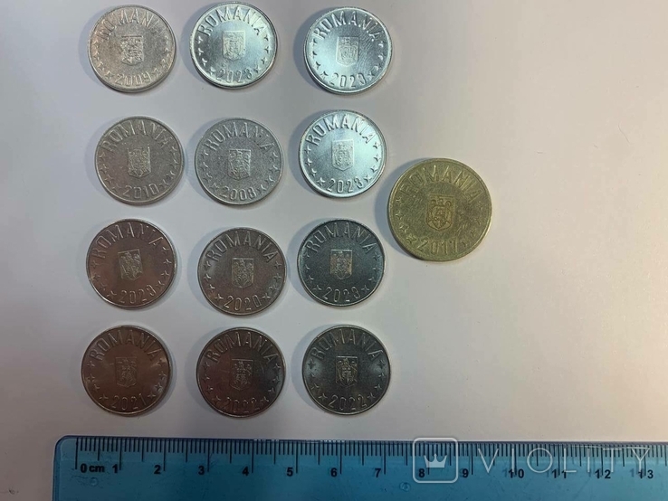 Обігові монети Румунія одним лотом 13шт., фото №4
