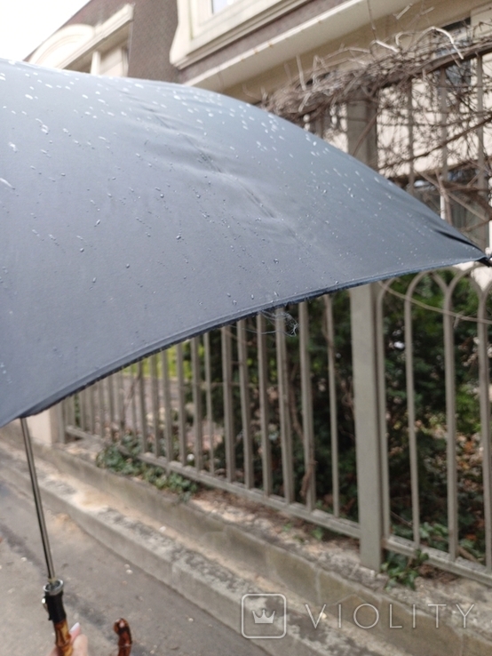 Вінтажна парасолька-тростина "Smooth" з бамбуковою ручкою, фото №6