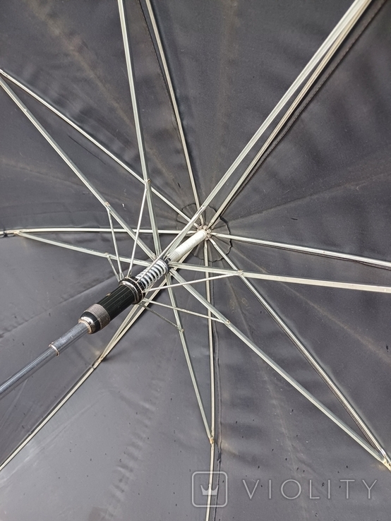 Вінтажна парасолька-тростина "Smooth" з бамбуковою ручкою, фото №9