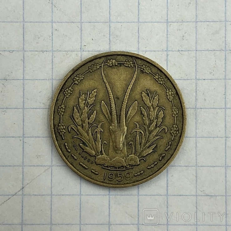 Западная Африка (ВСЕАО) 5 франков 1969 г, фото №4