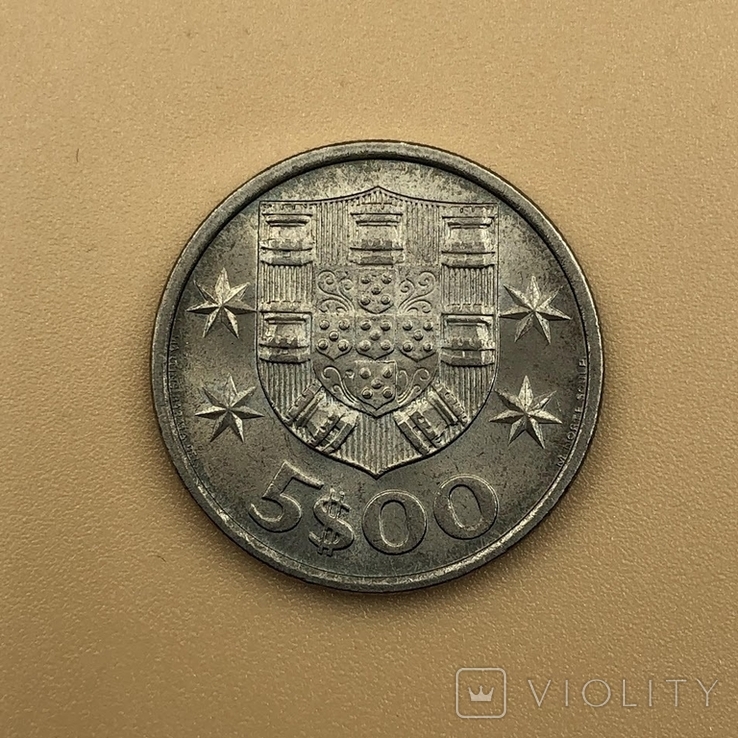 Португалия 5 эскудо 1972 г, фото №2