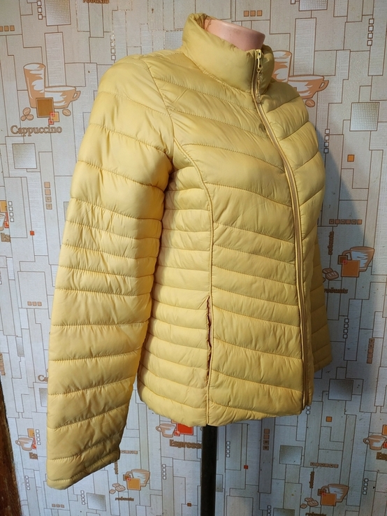 Куртка жіноча демісезонна стьобана жовта без ярлика p-p S, фото №3