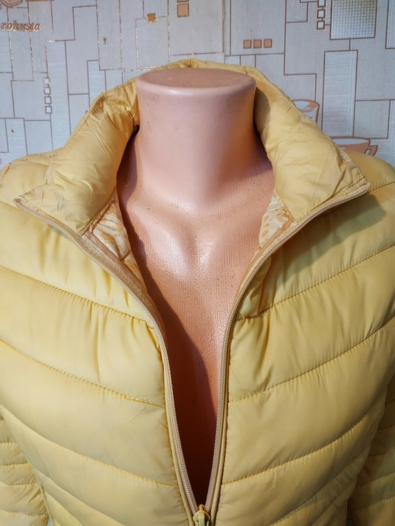Куртка жіноча демісезонна стьобана жовта без ярлика p-p S, фото №5