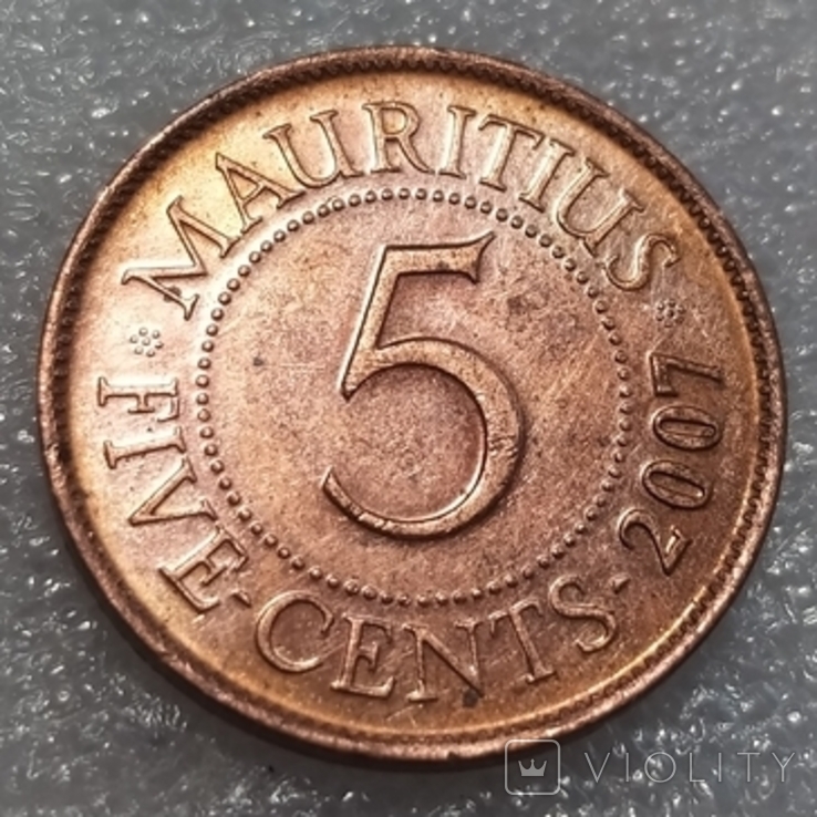 5 центов 2007 года, Маврикий (П1), фото №2