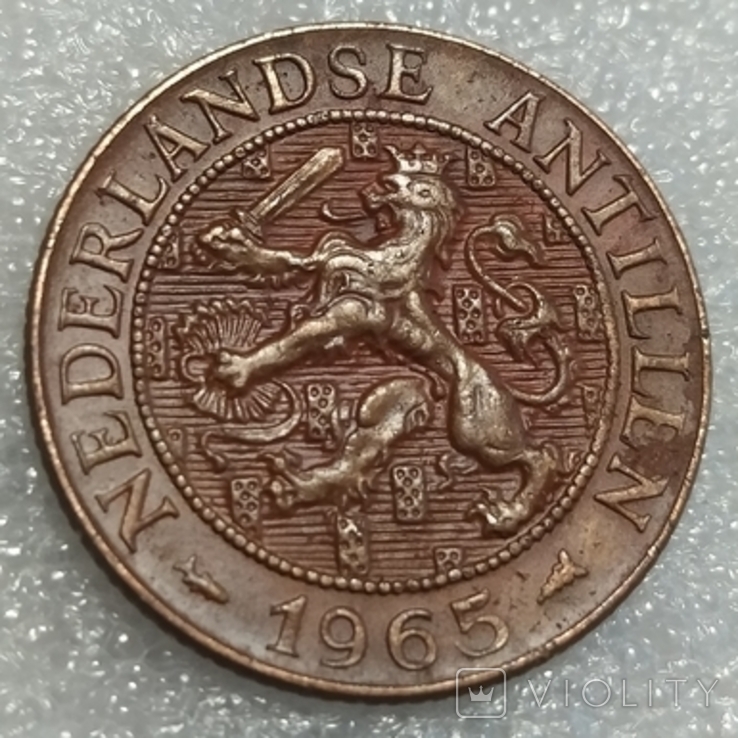 2,5 цента 1965 года. Нидерландские Антильские острова (П1), фото №2