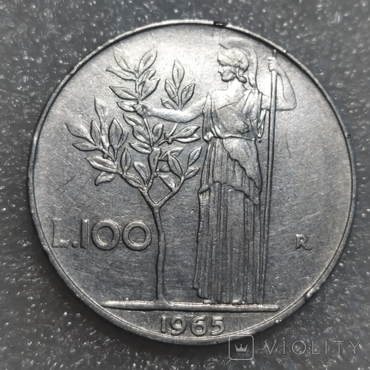 100 лир 1965 года, Италия (П1), фото №3
