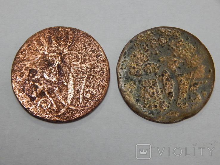 2 монеты по 1 скиллингу, Дания, 1771 г, фото №3