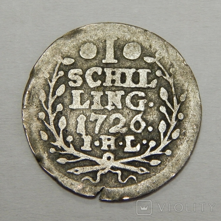 1 шиллинг, 1726 г Гамбург, фото №2