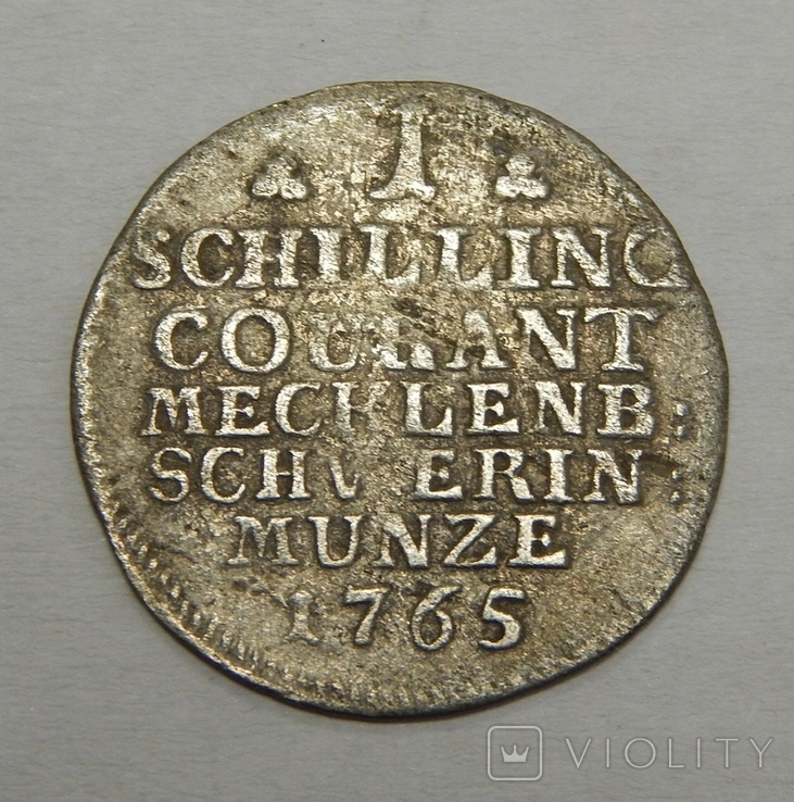 1 шиллинг, 1765 г Мекленбург, фото №2