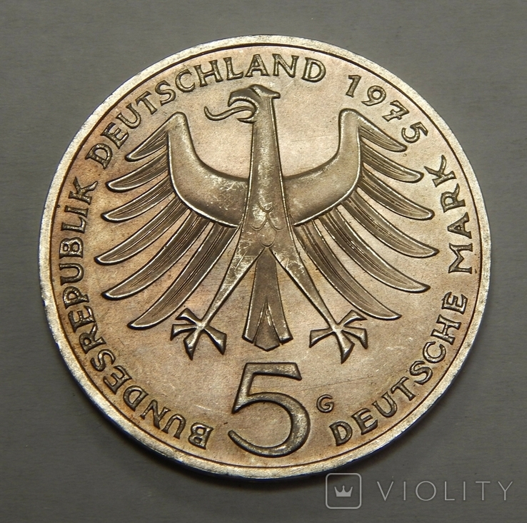 5 марок, 1975 г ФРГ, фото №2