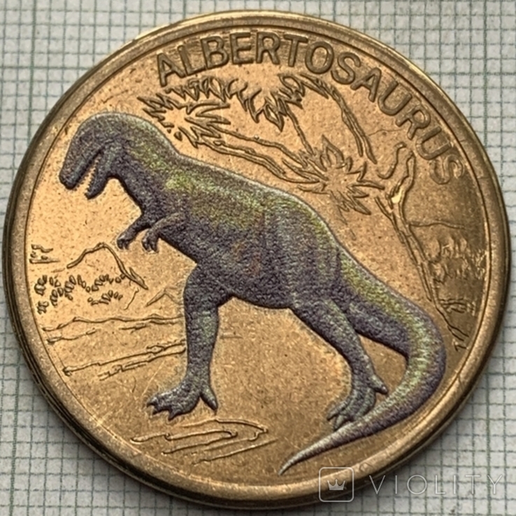Дес Пінс 10 франків 2024 року динозавр АЛЬБЕРТОЗАВР( 31 ), фото №2