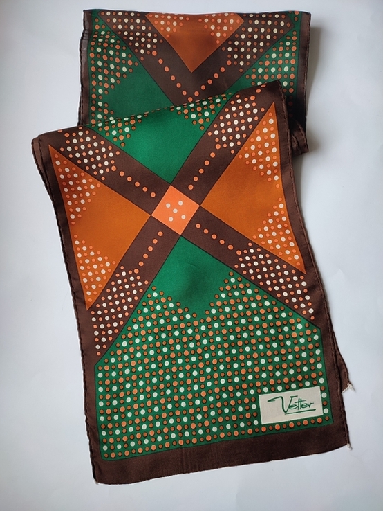 Стильний шовковий шарф від елітного бренда Vetter Vetterice (Швейцарія)., photo number 7
