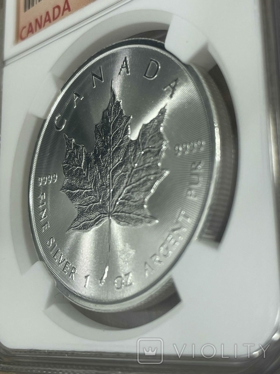 Канада 5 долларов Кленовый лист 2024 Серебро 1 oz, фото №6