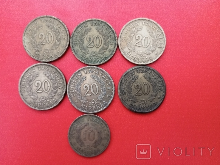 20 марок Финляндия (8 шт.), фото №2