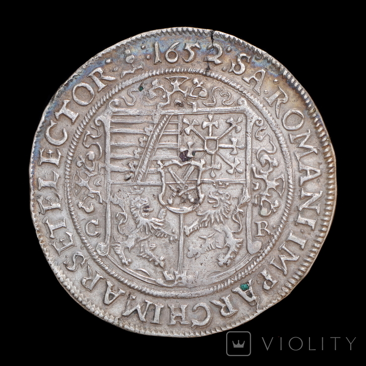 1/2 Талера 1652 Іоганн Георг, Саксонія, фото №3