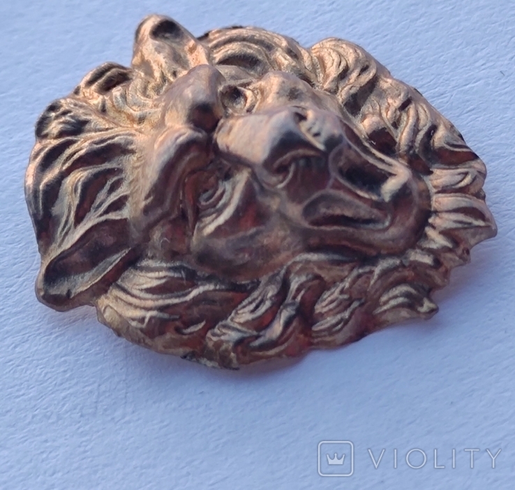 Старинная бронзовая накладка в позолоте ( элемент декора ) ., фото №5