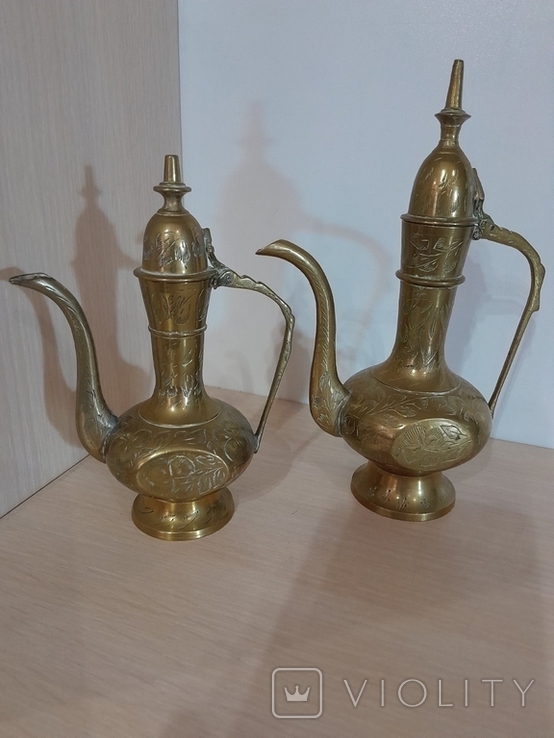 Два латунных чайника для аромамасел, фото №3