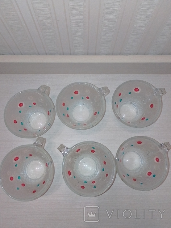 Чашки , кружки 6 шт, Orrefors, Швеция, 70 -80гг, фото №3