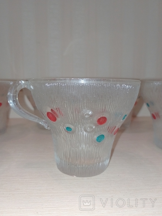 Чашки , кружки 6 шт, Orrefors, Швеция, 70 -80гг, фото №4