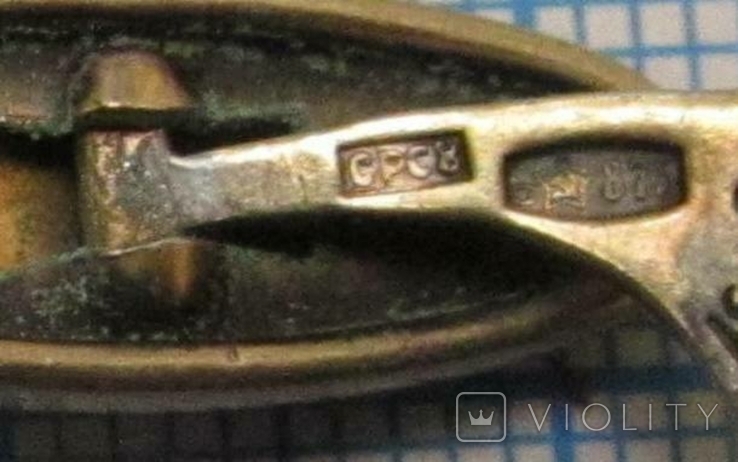 Срібна в позолоті запонки СРС8 875 з минулого., photo number 7