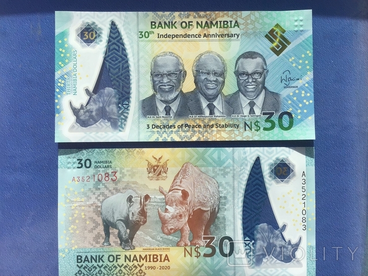 Намибия 30 долларов 2020 Юбилейная 30 лет Независимости
