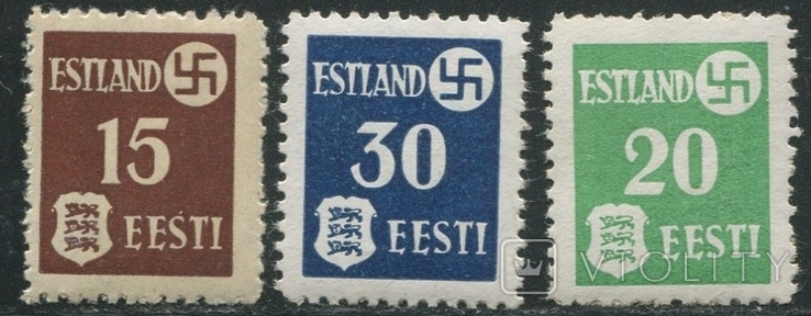 1941 Рейх оккупация Эстонии MNH ** полная серия, фото №2