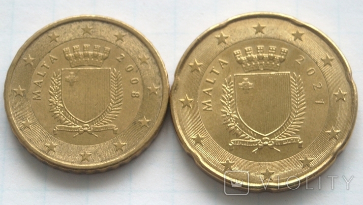  10, 20 євроцентів, Мальта, фото №2