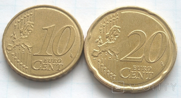  10, 20 євроцентів, Мальта, фото №3
