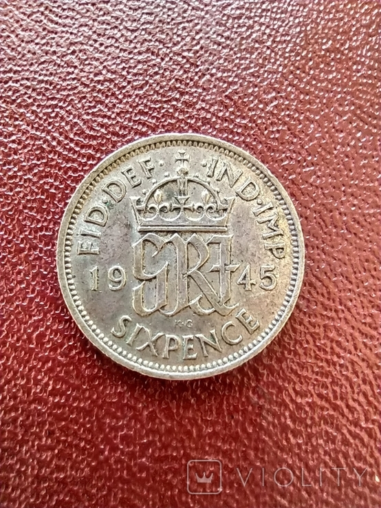 Великобритания 6 пенсов 1945, фото №4