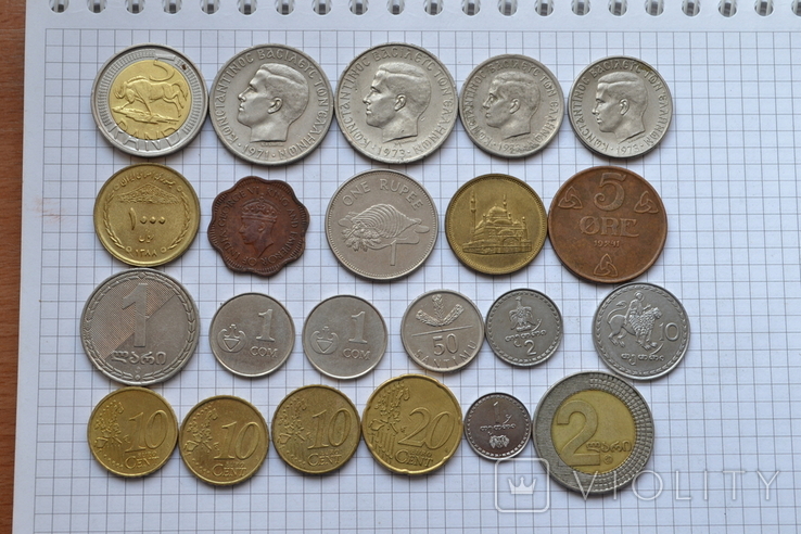 Монеты мира 22штуки, фото №2