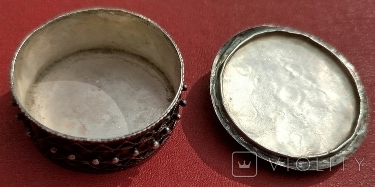 Шкатулка серебро Коралл Скань 35.63 грамма 6 см, фото №8
