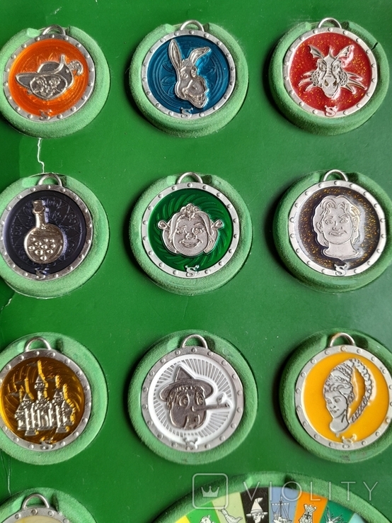 Шрек колекційні медальйони-амулети 36 у лоті, фото №8